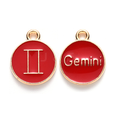 Alloy Enamel Pendants X-ENAM-S124-01B-07I-1