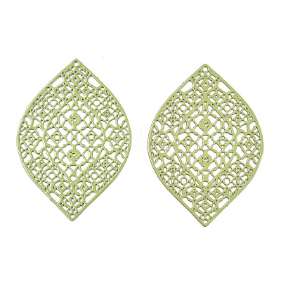 430 Stainless Steel Filigree Pendants STAS-S108-12C-1