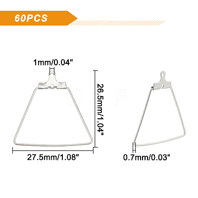 304 Stainless Steel Pendants STAS-UN0016-01P-1