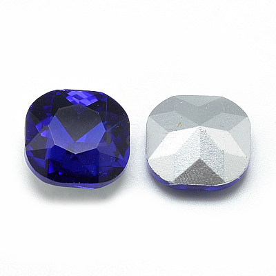 Pointed Back Glass Rhinestone Cabochons RGLA-T032-12x12mm-11-1
