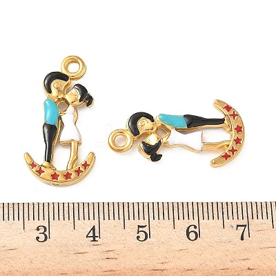 304 Stainless Steel Enamel Pendants STAS-I346-16G-01-1