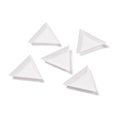 Polypropylene(PP) Triangle Nail Art Rhinestone Sorting Trays DIY Decals X-MRMJ-G003-02-1