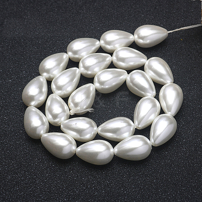 Electroplate Shell Pearl Beads Strands BSHE-G010-16x25mm-01-1