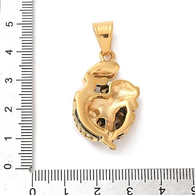 316L Stainless Steel Tibetan Style Rhinestone Pendants LS-STAS-D096-01D-AG-1