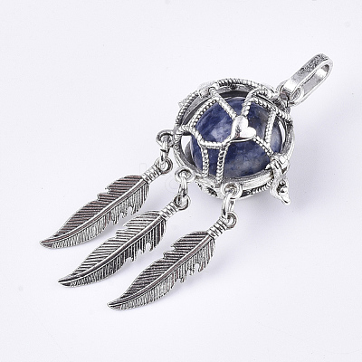 Alloy Cage Big Pendants G-S246-17-1