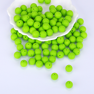 Round Silicone Focal Beads SI-JX0046A-05-1