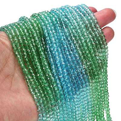 Transparent Painted Glass Beads Strands LS-DGLA-A034-T3mm-A17-1