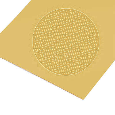 Plastic Self Adhesive Gold Foil Embossed Stickers DIY-WH0211-026-1