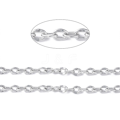 Oval Oxidation Aluminum Coffee Bean Chains CHA-K003-03P-1