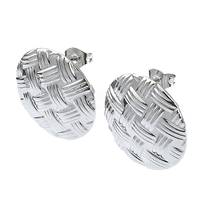 Tarnish Resistant 201 Stainless Steel Stud Earrings EJEW-K270-24P-1