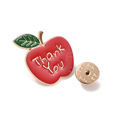 Teacher's Day Theme Rack Plating Light Gold Alloy Brooches JEWB-Z016-01KCG-14-1