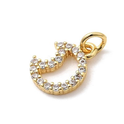 Brass Micro Pave Cubic Zirconia Pendants KK-Z135-03G-02-1