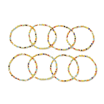 Glass Beads Beaded Stretch Bracelets BJEW-JB10958-1