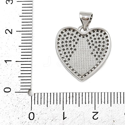 Brass Micro Pave Cubic Zirconia Pendants KK-P323-11B-P02-1