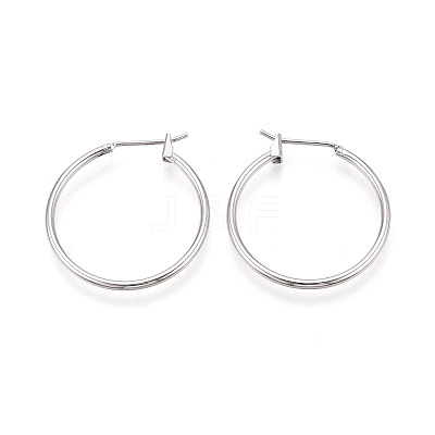 304 Stainless Steel Hoop Earrings EJEW-T048-25C-P-1