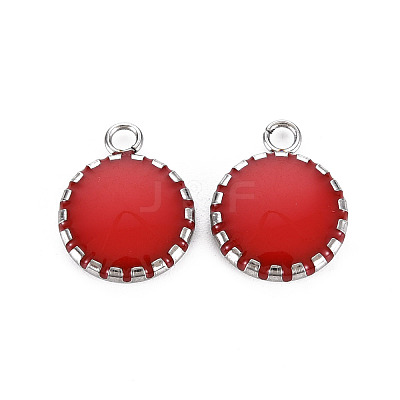304 Stainless Steel Enamel Charms LS-STAS-Q241-014D-1