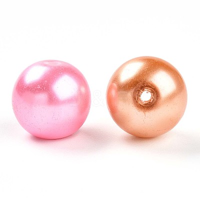 Baking Paint Pearlized Glass Pearl Beads X1-HY-Q003-14mm-M01-1