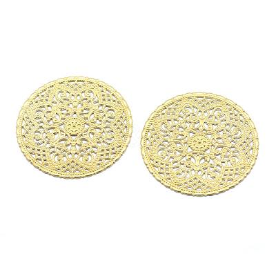 Brass Filigree Joiners KK-K184-03C-RS-1