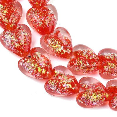 Handmade Foil Glass Beads DICH-C001-01G-1