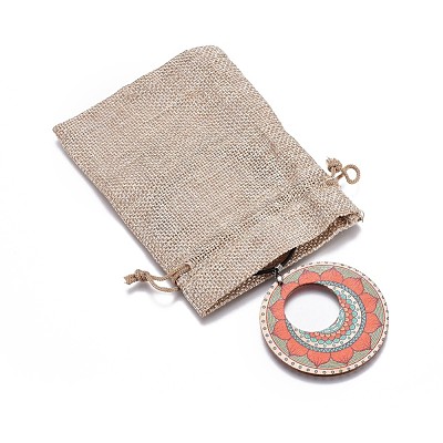 Wood Pendant Necklaces NJEW-JN02326-M-1