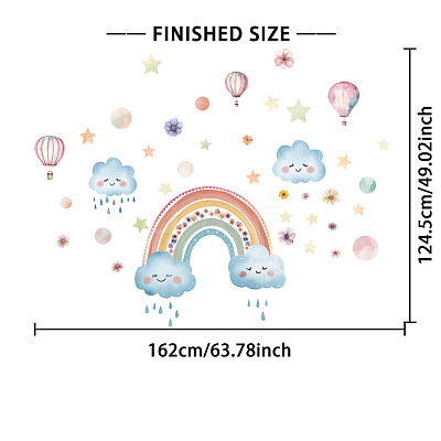 Translucent PVC Self Adhesive Wall Stickers STIC-WH0015-365-1
