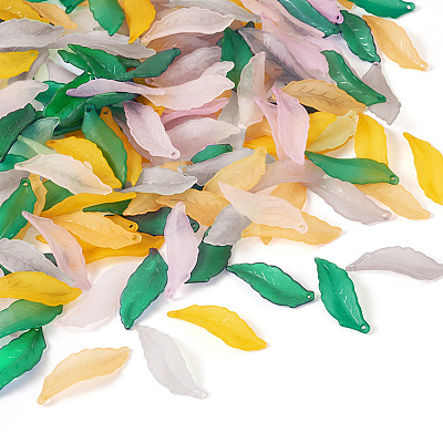 100pcs 5 colors Transparent Acrylic Pendants MACR-TA0001-81-1