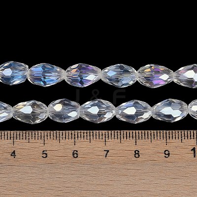 Transparent Electroplate Glass Beads Strands EGLA-N013-T4mm-B01-1