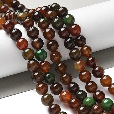 Natural Agate Beads Strands G-NH0001-G09-01-1
