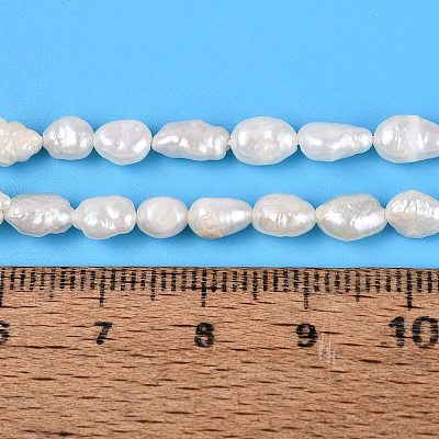 Natural Baroque Keshi Pearl Beads Strands PEAR-N031-01B-1