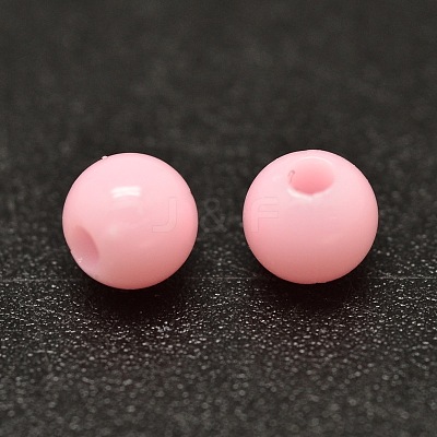 Round Opaque Acrylic Spacer Beads LS-MACR-I036-4mm-08-1