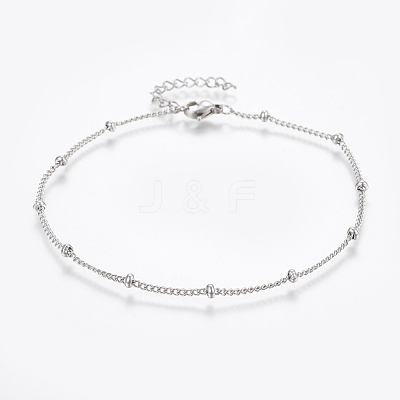 Tarnish Resistant 304 Stainless Steel Anklets AJEW-H013-04P-1
