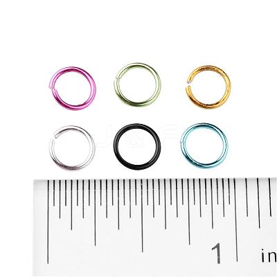 6 Colors Aluminum Wire Open Jump Rings ALUM-X0001-01B-1