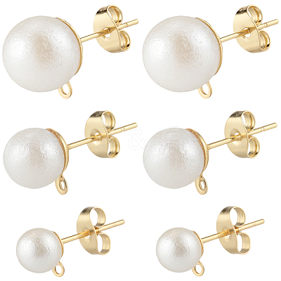 304 Stainless Steel Stud Earring Findings EJEW-SP0001-17B-1