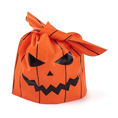 100Pcs Rabbit Shaped Halloween Candy Plastic Bags ABAG-U001-02H-1