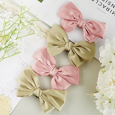 4Pcs 2 Colors Polyester Bowknot Shoe Decorations FIND-GF0005-01-1