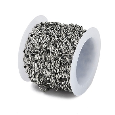 Brass Dapped Chains AJEW-Q153-02P-01-1