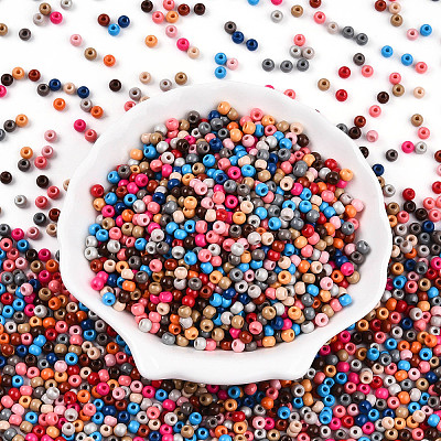 Baking Paint Glass Seed Beads SEED-N007-02G-1