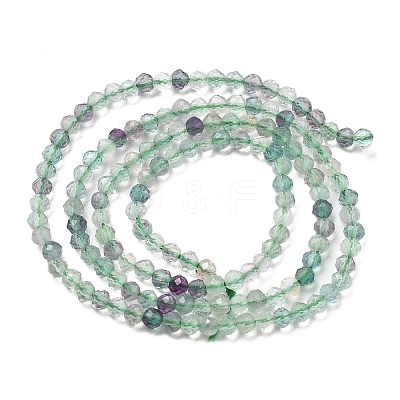 Natural Fluorite Beads Strands G-F509-38-3mm-1