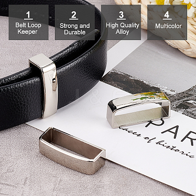 1 Set Zinc Alloy Belt Loop Keepers FIND-AR0002-60P-1