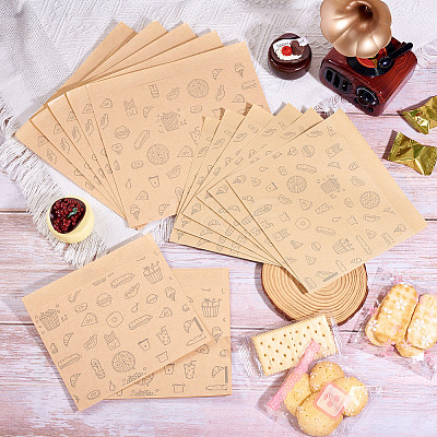 30Pcs 3 Styles Candy Kraft Paper Bags ABAG-TA0001-42-1