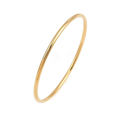 304 Stainless Steel Plain Bangles for Women BJEW-D355-01G-1