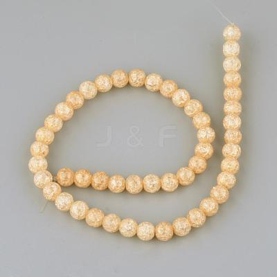Synthetic Crackle Quartz Beads Strands GLAA-S134-8mm-07-1