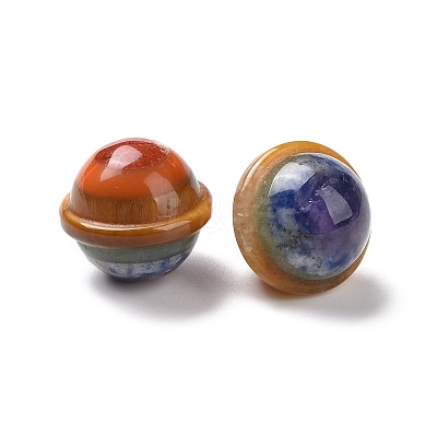 Chakra Natural Gemstone Round Display Decorations G-G864-22-1