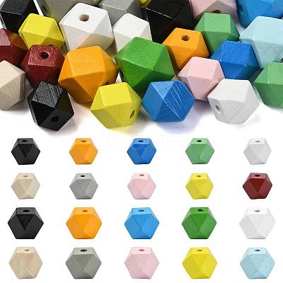 20Pcs 10 Colors Wood Beads WOOD-FS0002-57-1