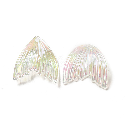 UV Plating Rainbow Iridescent Transparent Acrylic Pendants PACR-M002-09C-1