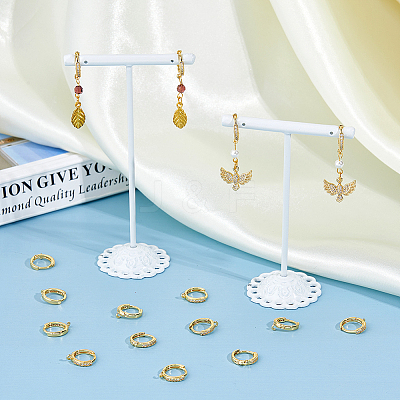 16Pcs Brass Hoop Earring Findings FIND-DC0006-91G-1