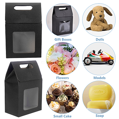 Rectangle Paper Storage Gift Boxes with Clear Window LS-CON-WH0095-60-1