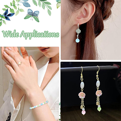 200Pcs 4 Colors Cat Eye Beads CE-YW0001-04-1