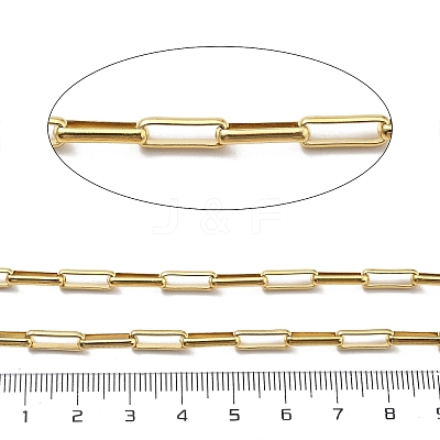 Ion Plating(IP) 304 Stainless Steel Rectangle Link Chains CHS-G039-04G-1