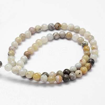 Natural Bamboo Leaf Agate Beads Strands G-F364-02-6mm-1
